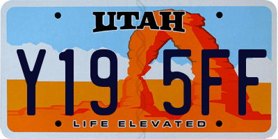 UT license plate Y195FF