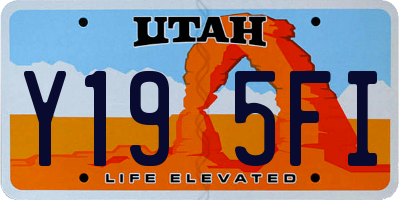 UT license plate Y195FI