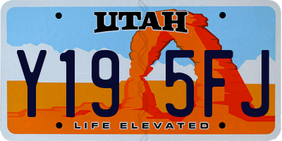 UT license plate Y195FJ