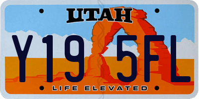 UT license plate Y195FL