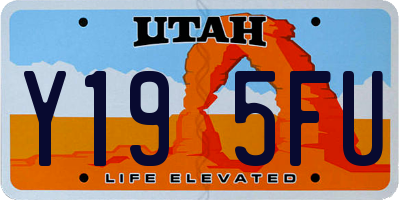 UT license plate Y195FU