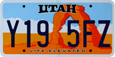 UT license plate Y195FZ