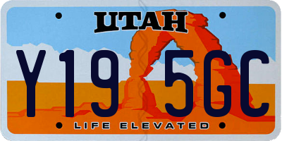 UT license plate Y195GC