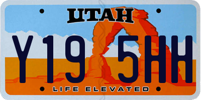 UT license plate Y195HH