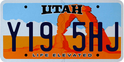 UT license plate Y195HJ