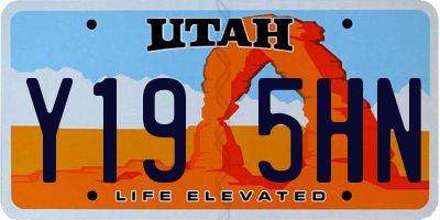 UT license plate Y195HN