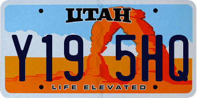 UT license plate Y195HQ