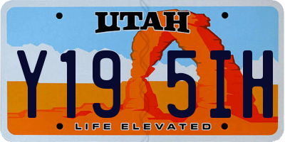 UT license plate Y195IH
