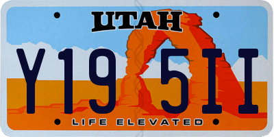 UT license plate Y195II