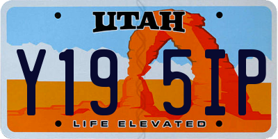 UT license plate Y195IP