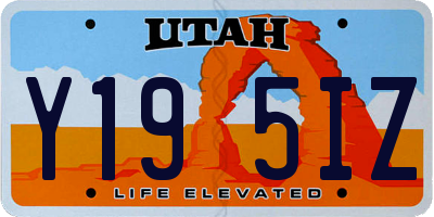 UT license plate Y195IZ