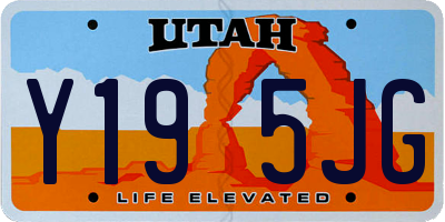 UT license plate Y195JG