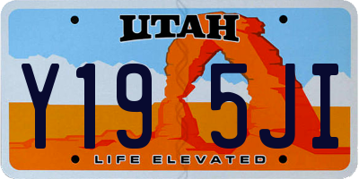 UT license plate Y195JI