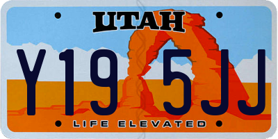 UT license plate Y195JJ