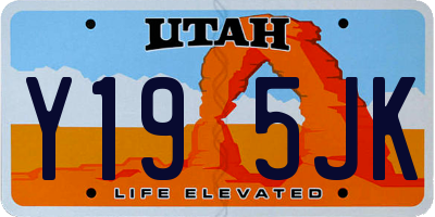 UT license plate Y195JK