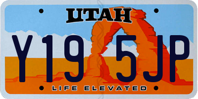 UT license plate Y195JP