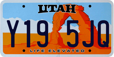 UT license plate Y195JQ