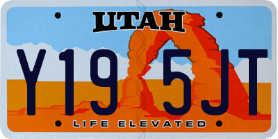 UT license plate Y195JT