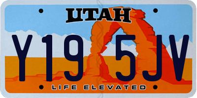 UT license plate Y195JV