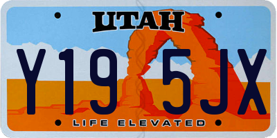 UT license plate Y195JX