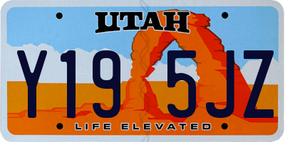 UT license plate Y195JZ