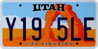 UT license plate Y195LE