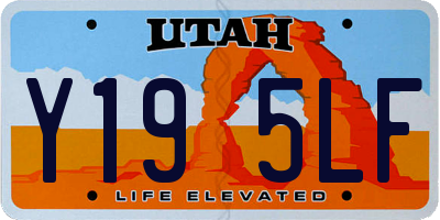 UT license plate Y195LF