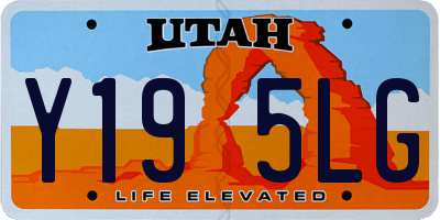 UT license plate Y195LG