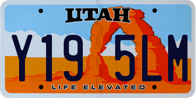 UT license plate Y195LM