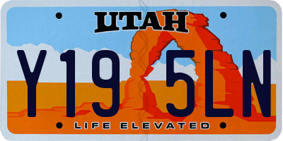 UT license plate Y195LN