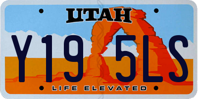 UT license plate Y195LS