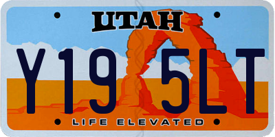 UT license plate Y195LT