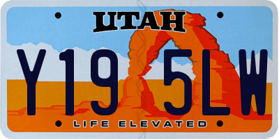 UT license plate Y195LW