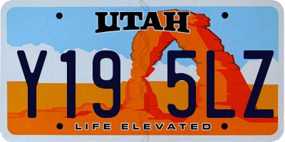 UT license plate Y195LZ