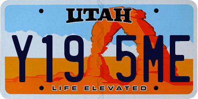 UT license plate Y195ME