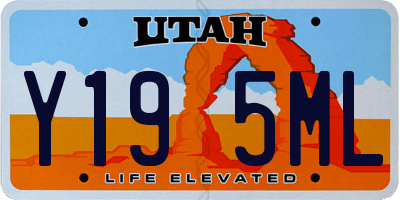 UT license plate Y195ML