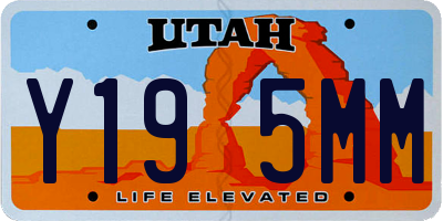 UT license plate Y195MM