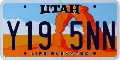 UT license plate Y195NN