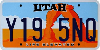 UT license plate Y195NQ