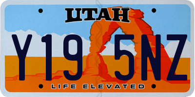 UT license plate Y195NZ