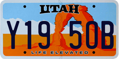 UT license plate Y195OB