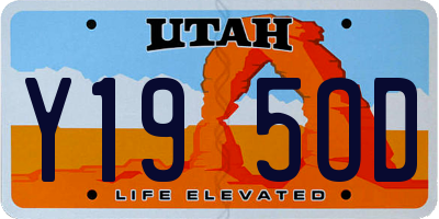 UT license plate Y195OD
