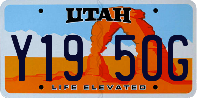 UT license plate Y195OG