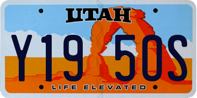 UT license plate Y195OS