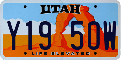 UT license plate Y195OW