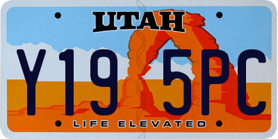 UT license plate Y195PC