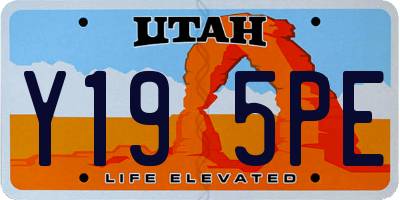 UT license plate Y195PE