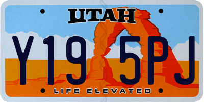 UT license plate Y195PJ