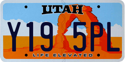 UT license plate Y195PL