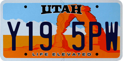 UT license plate Y195PW